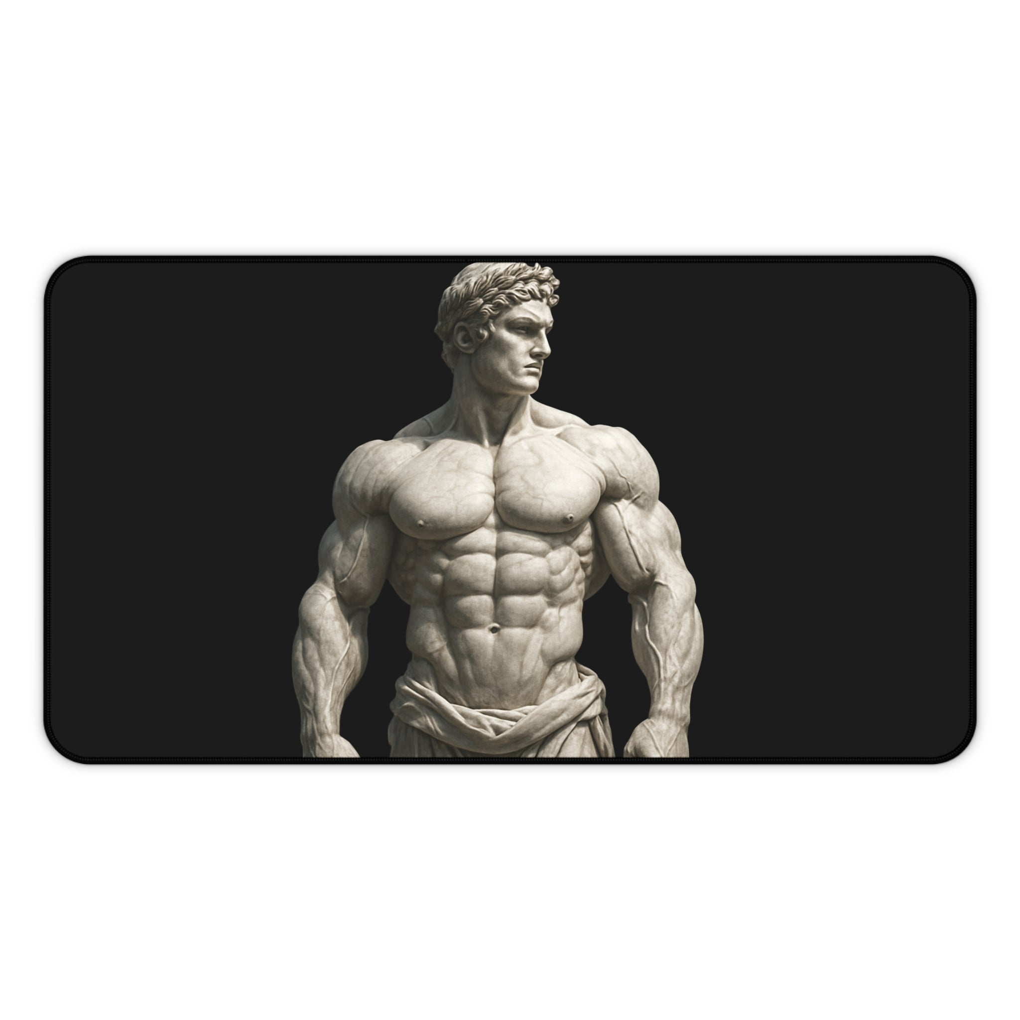 Copy of Desk Mat — Classical Sculpture Muscle Statue Black Gaming & Office Desk Mat