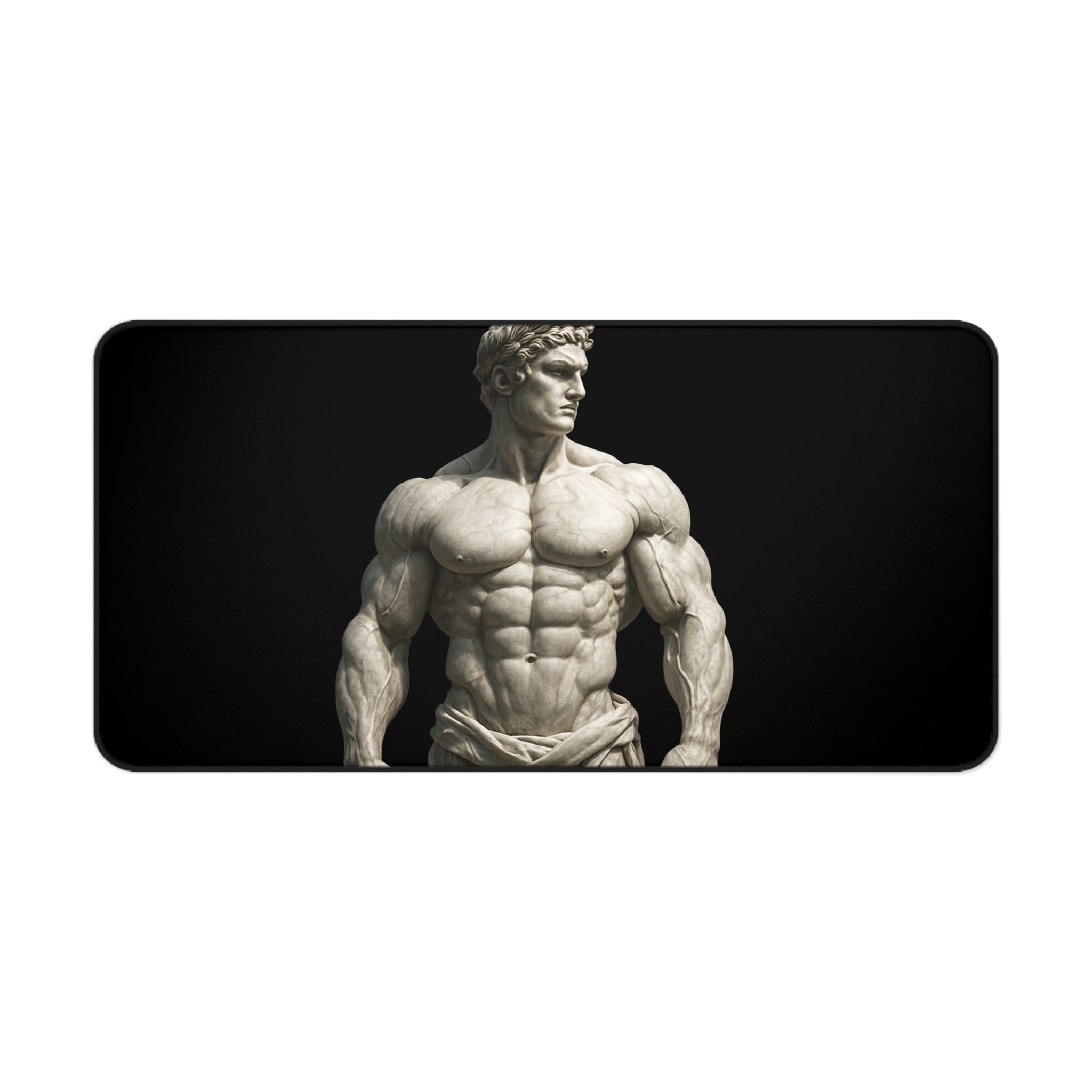 Copy of Desk Mat — Classical Sculpture Muscle Statue Black Gaming & Office Desk Mat