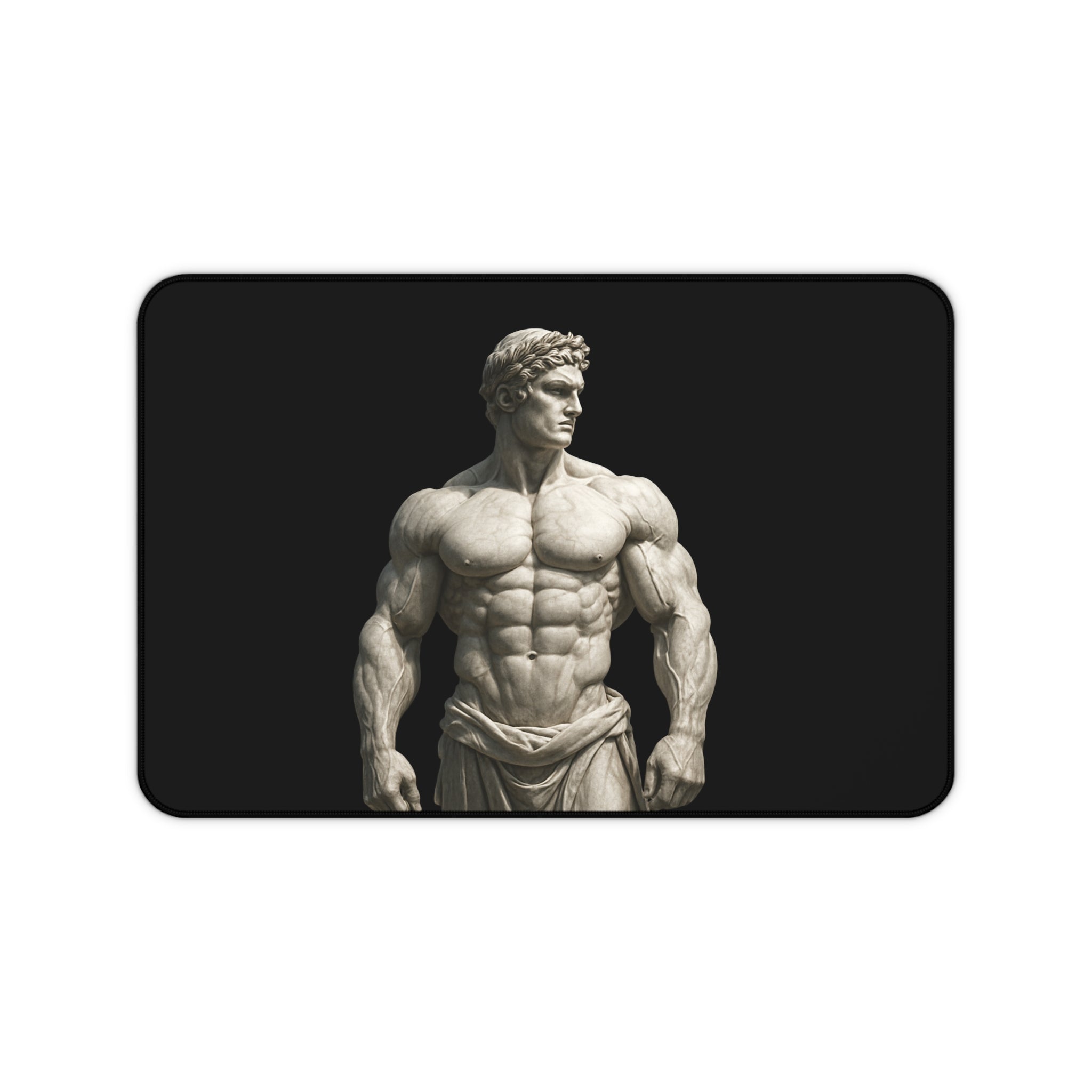 Copy of Desk Mat — Classical Sculpture Muscle Statue Black Gaming & Office Desk Mat