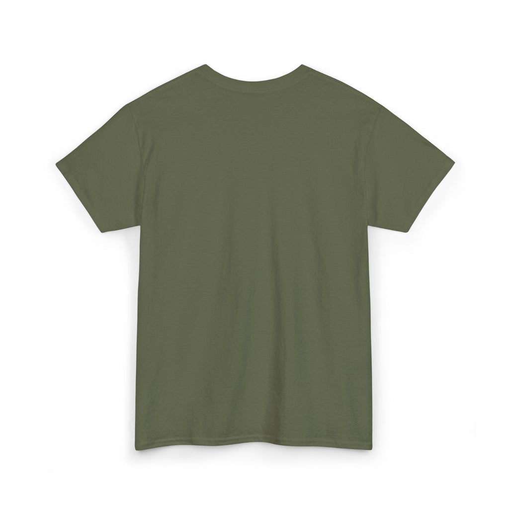 Minimalist Laurel Crown Tee — Small Gold Crest Chest Print